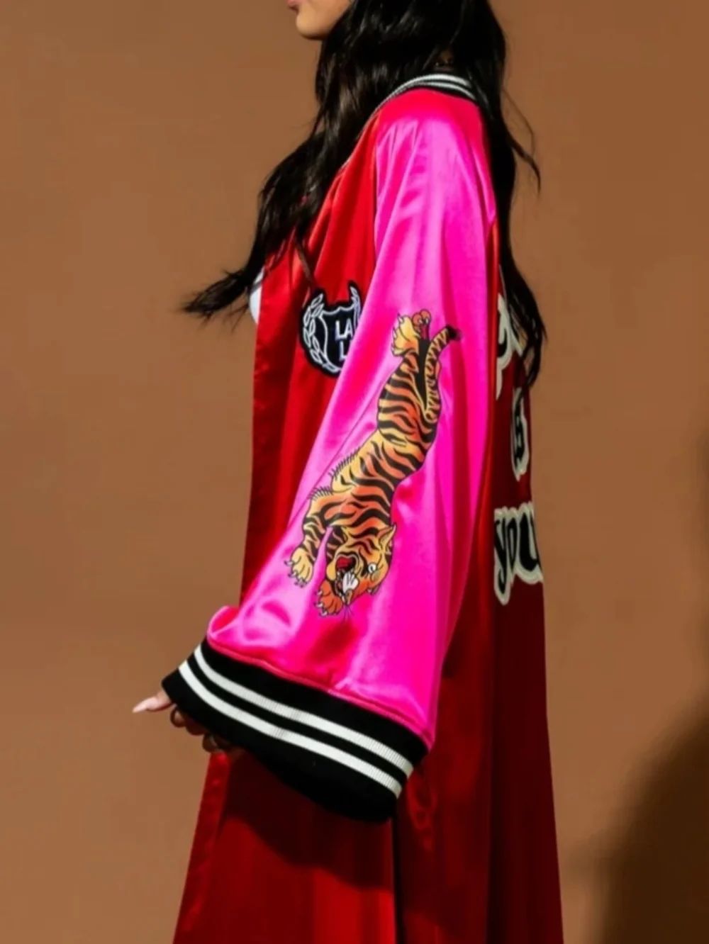 LaLa, Kimono Bold Bomber Coat - The World Is Yours - Picture 4 of 9